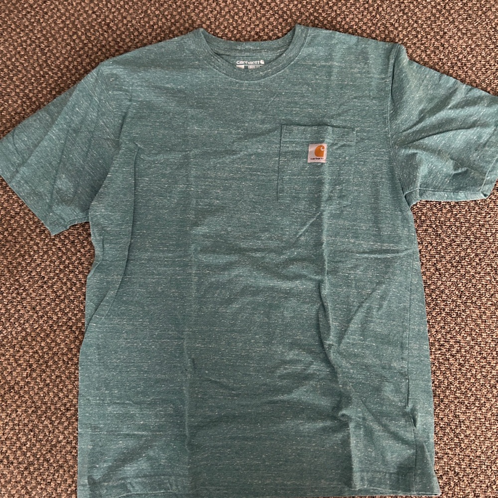 Carhartt Sage Green Short Sleeve Tee Casual Crew Neck